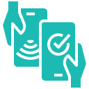 Contactless attendance icon